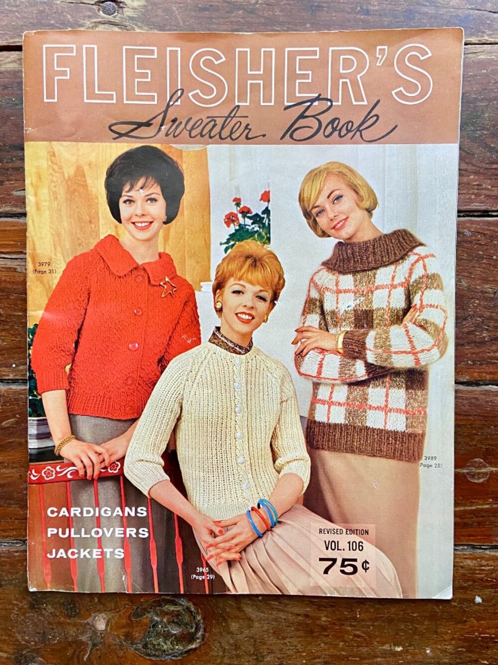 Vintage 1961 Fleisher's Sweater Book Knitting Patterns Vol 106 Cardigans Jackets